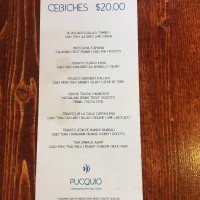 Pucquio menu