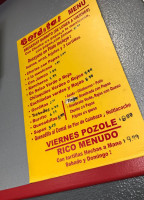 Gorditas menu