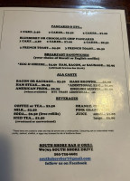 South Shore And Grill menu