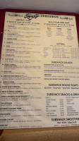 Johnny G's Sub Shack menu