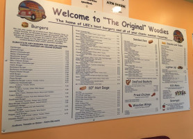 Woodies Drive-in menu