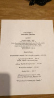 Tony Boffa's menu