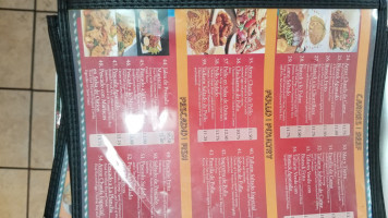 Los Andes Peruvian menu