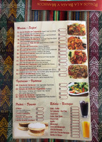 Los Andes Peruvian menu