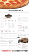 Georgio's Oven Fresh Pizza Co menu