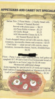 Michele's Pizza menu