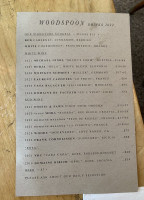 Woodspoon menu