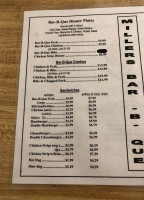 Miller's Barbecue menu