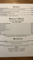 Wheaty’s Pub menu