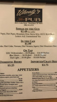 Wheaty’s Pub menu