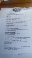 Whistlers Inn menu