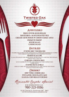 Twisted Oak American Bar and Grill menu