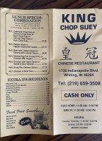 King Chop Suey menu