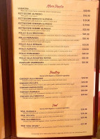 Ricado's Italian menu