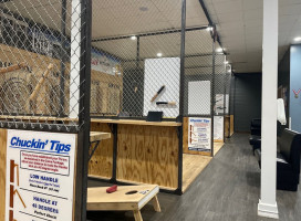 The Flip'n Axe Throwing Venue inside