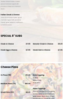 Basil's Pizza menu