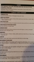 Pop's Dockside Grill menu