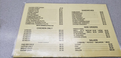 Jack's Chicken Palace menu