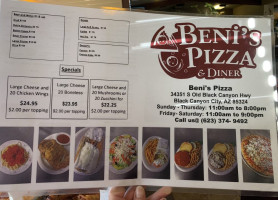 Beni's Pizza menu