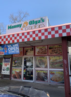 Manny Olga's Pizza outside