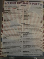 Time Out Sports Pub menu