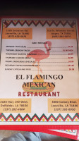 El Flamingo Mexican menu