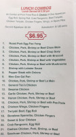 Wing Sing menu