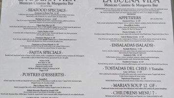 La Buena Vida Mexican menu