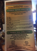 Three Ponds Tavern food