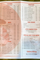 China King menu