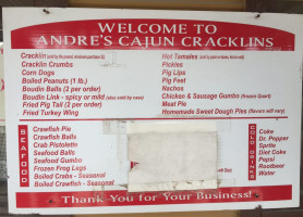 Andre's Cajun Cracklins menu