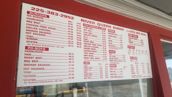 River Queen Drive Inn menu