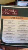 Food Friends menu