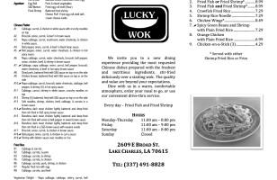 Lucky Wok menu