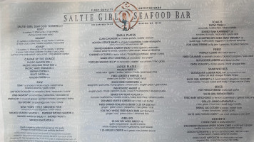 Saltie Girl menu