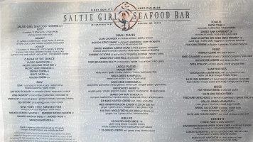 Saltie Girl menu