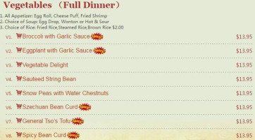 7 Star Asian Cafe menu