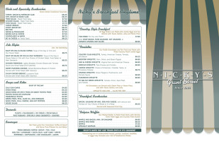 Nicky's Grant Street menu