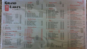 Grand Lakes menu