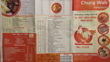 Chung Wah menu