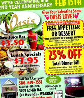 Oasis Mediterranean Cuisine inside