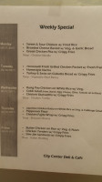 City Center Deli Cafe menu