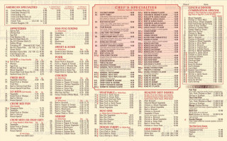 Red Chili's menu