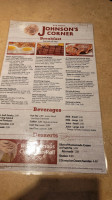 Johnson's Corner Bakery menu