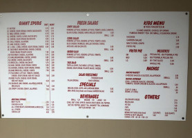 The Spud Too menu