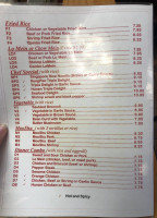 China Cafe menu