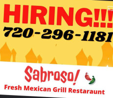 Sabroso! Fresh Mexican Grill food