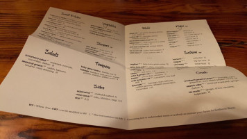 Village Sake menu