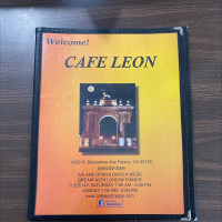 Cafe Leon Mexican menu