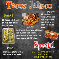 Tacos Jalisco menu